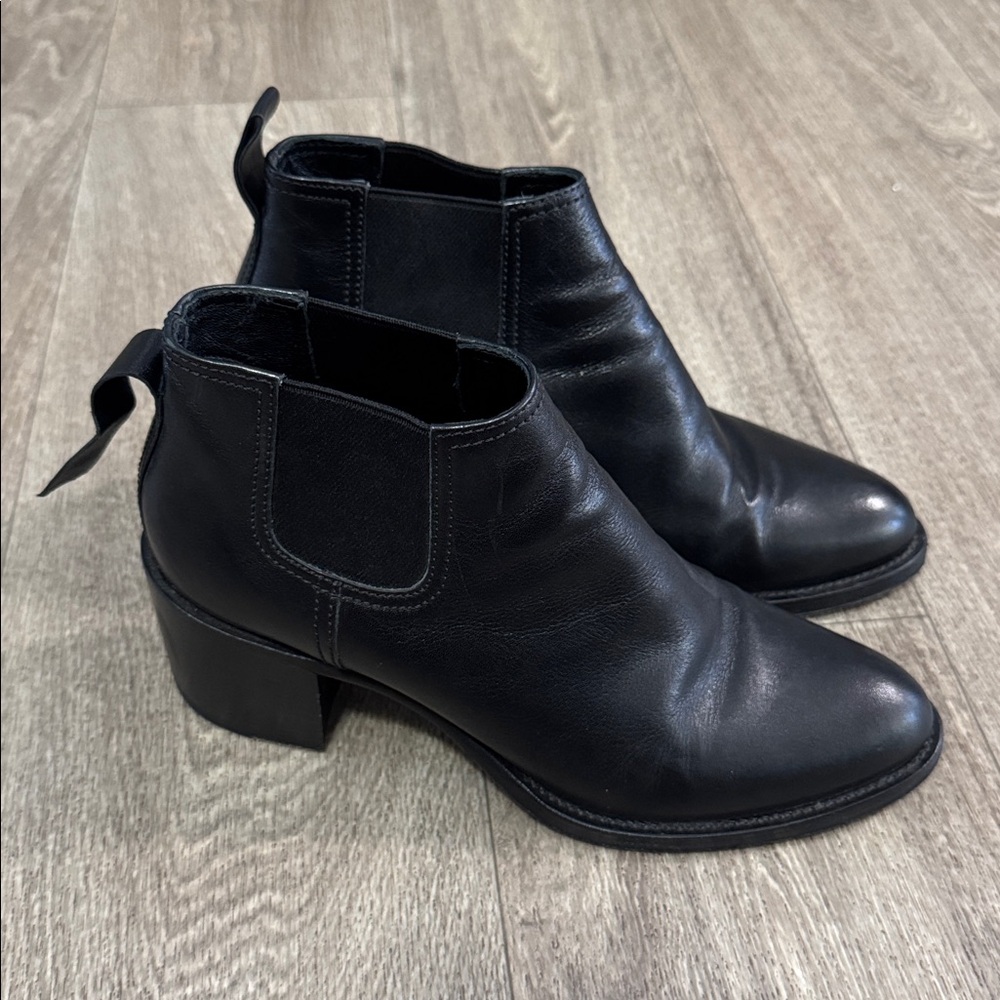 Premiata made in Italy heeled black leather ankle boots women’s sz 37